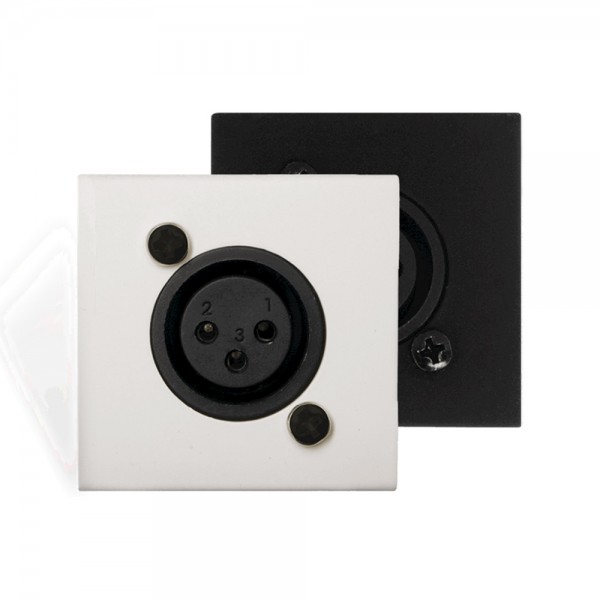 Pannello da incasso XLR, 45x45 mm per APG20, MTX e RM523, terminal block, colore bianco