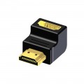 Adattatore HDMI 19 pin maschio - HDMI 19 pin femmina - angolato - BASIC