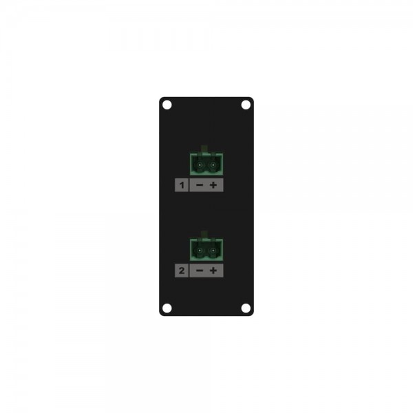 Pannello con 2x 2-pin terminal block - 2-pin terminal block per frame CASY, 1 sp