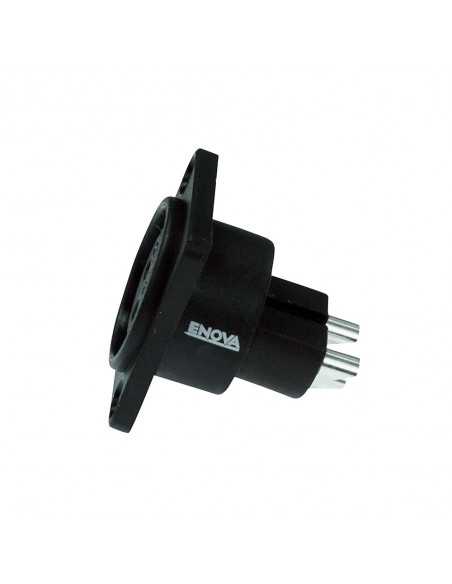 Connettore XLR 3 poli femmina pannello, contatti a saldare, compatibile D size, IP67