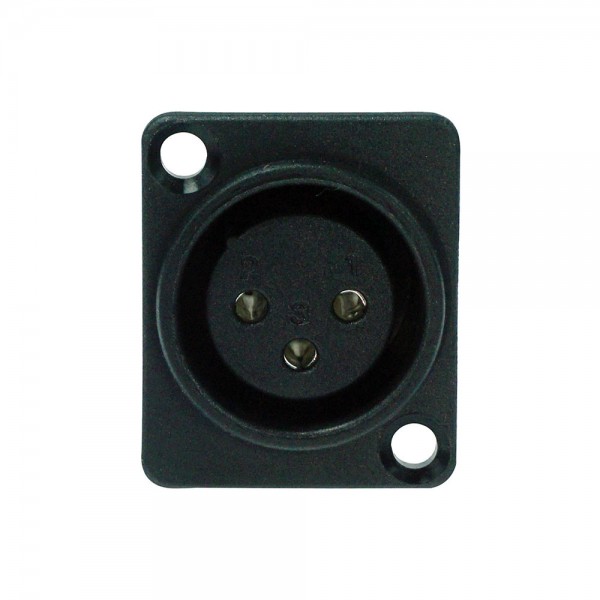 Connettore XLR 3 poli femmina pannello, contatti a saldare, compatibile D size, IP67