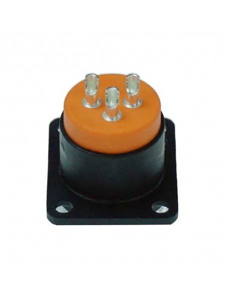 Connettore XLR 3 poli maschio pannello, contatti a saldare, compatibile D size, IP67