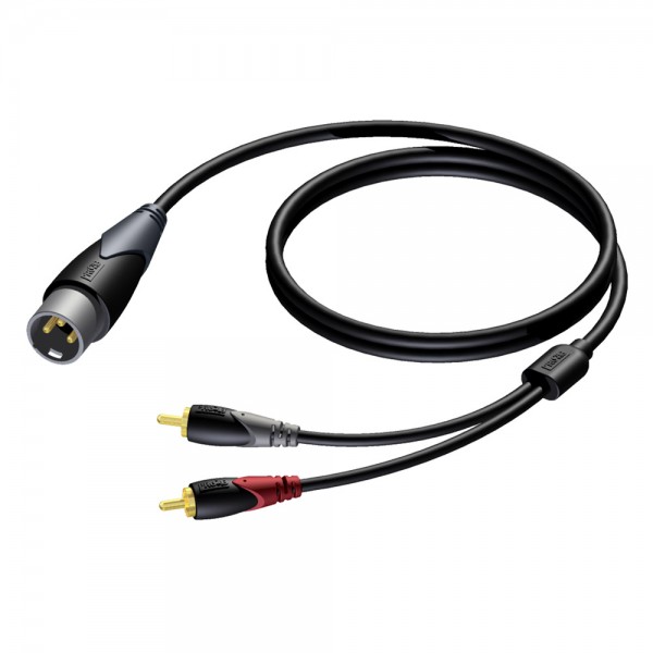 Cavo segnale XLR maschio - 2 x RCA maschio - CLASSIC