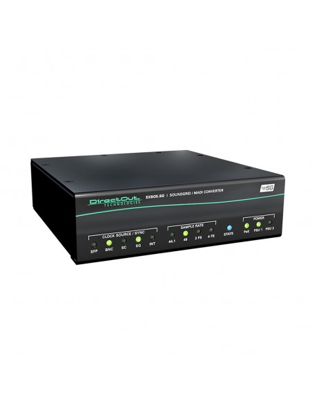 EXBOX.SG - Convertitore 64 canali MADI/SoundGrid, 3 porte MADI (SC - BNC - SFP), 4 porte network