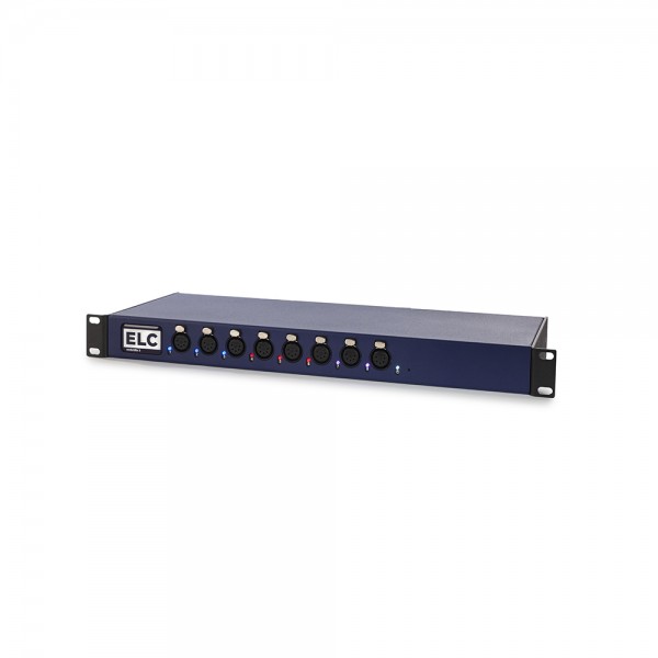 dmXLAN slave node nodo Ethernet/DMX, RDM, 8 porte isolate, 2 porte Gigabit, SLAVE per switch dmXLAN