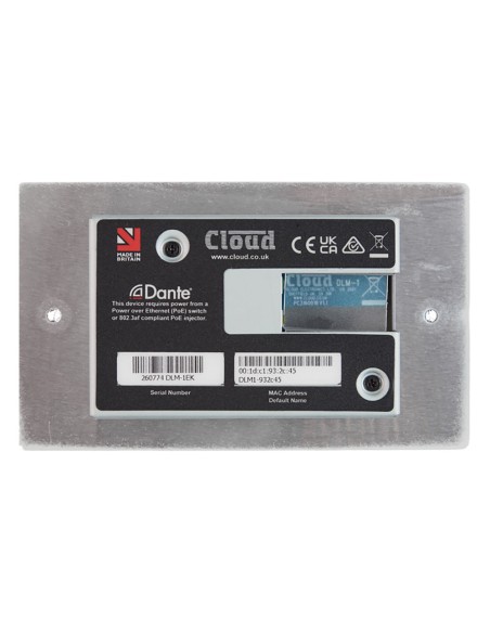 Pannello remoto di controllo 1 ingresso micro, 1 ingresso linea, network Dante, colore nero