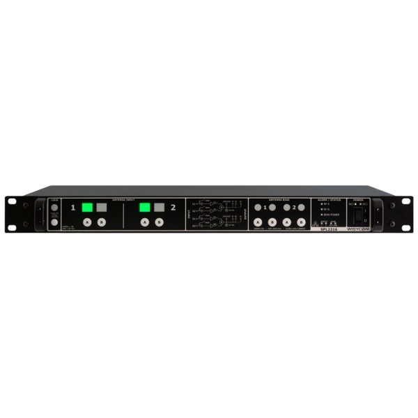 Combiner/Splitter di antenna attivo Wideband, 170-1260 MHz,  2 x 2 (diversity) input su 8 x 2 driver