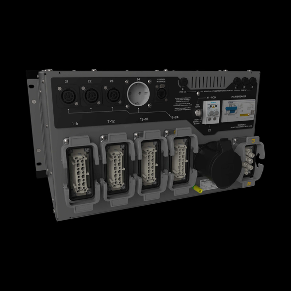 C-24 Power Distribution - quadro di alimentazione (24 x 16A) con 4 uscite 19-pin Socapex