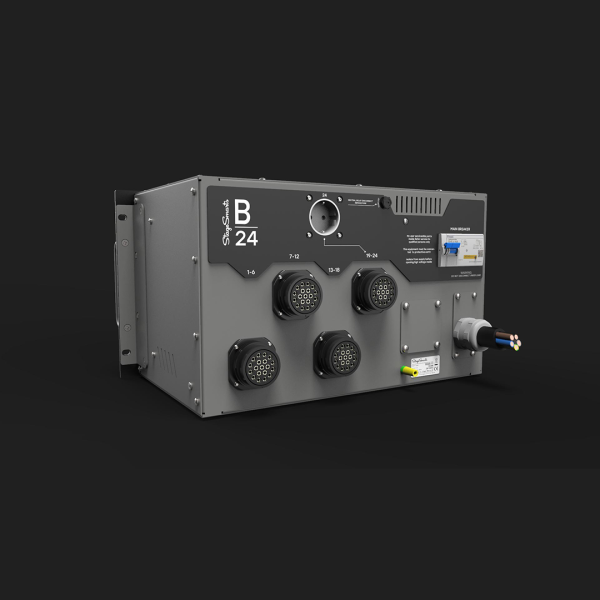 B-24 Power Distribution - quadro di alimentazione (24 x 16A) con 4 uscite 19-pin Socapex