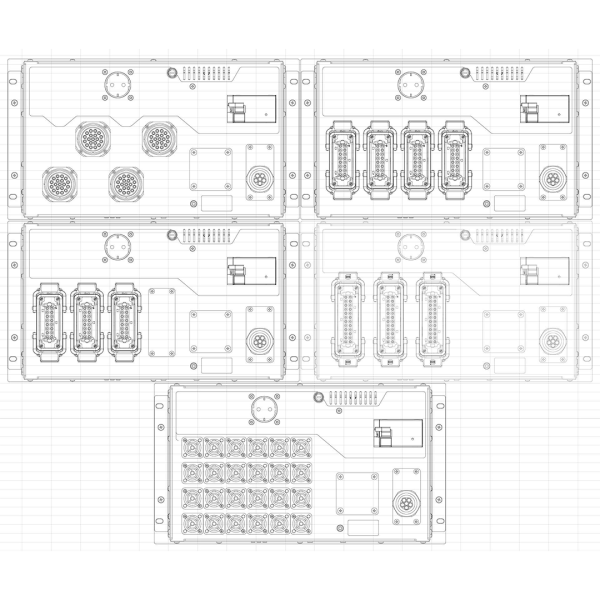 B-24 Power Distribution - quadro di alimentazione (24 x 16A) con 4 uscite 19-pin Socapex