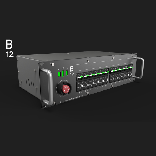 B-12 Power Distribution - quadro di alimentazione (12 x 16A) con 2 uscite 19-pin Socapex
