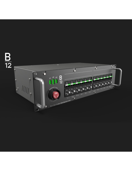 B-12 Power Distribution - quadro di alimentazione (12 x 16A) con 2 uscite 19-pin Socapex