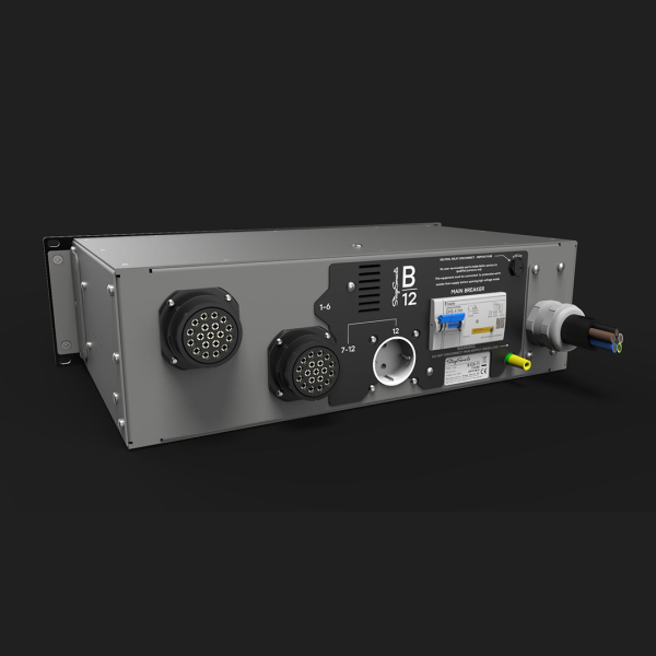 B-12 Power Distribution - quadro di alimentazione (12 x 16A) con 2 uscite 19-pin Socapex