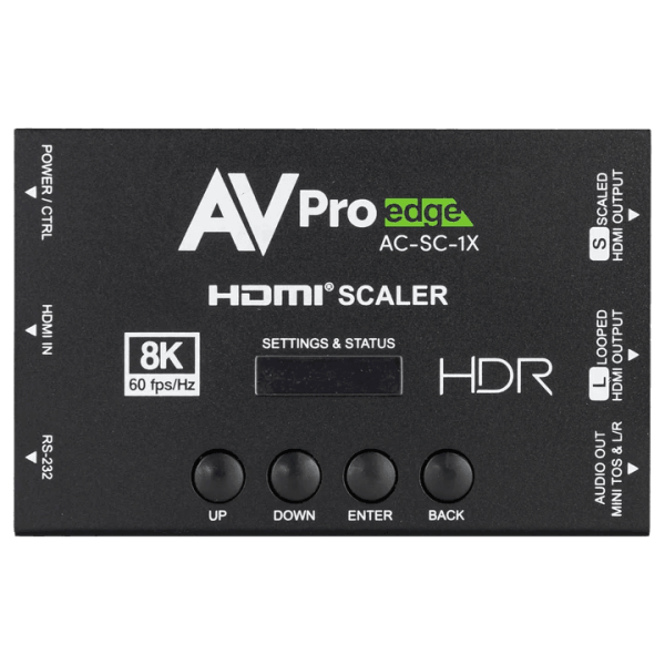 Scaler/EDID Minder - 40 Gbps 8K HDMI EDID Manager, Pixel Scaler, Audio Extractor e Reclocker con loop-out