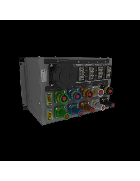 Unità MASTER di distribuzione -  ingresso e link thru Powerlock 400A, interruttore principale MCCB 4