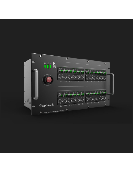 B-24 Power Distribution - quadro di alimentazione (24 x 16A) con 4 uscite 19-pin Socapex