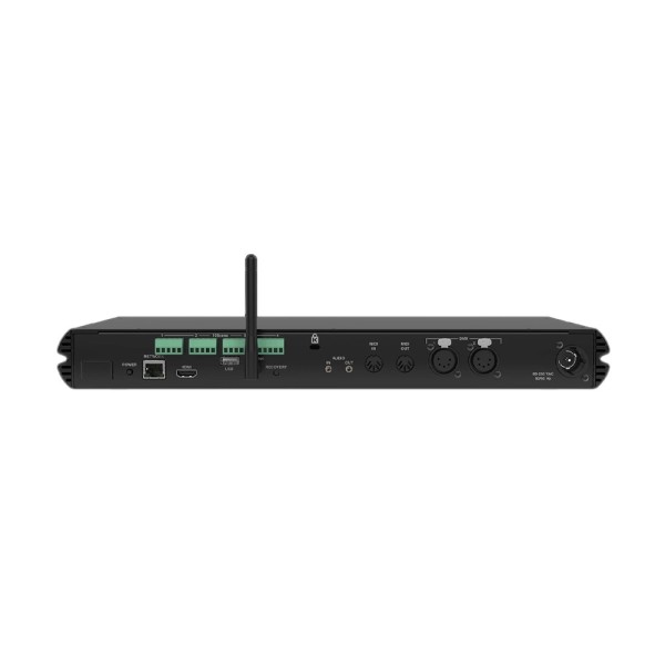 QuickQ Rack console luci quattro universi, 3 uscite DMX. 10 pulsanti per richiamo scene, Wi-Fi