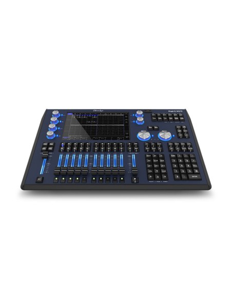 MagicQ MQ70 console luci compatta, 24 universi, 4 uscite dirette DMX 512, 10 Playback faders