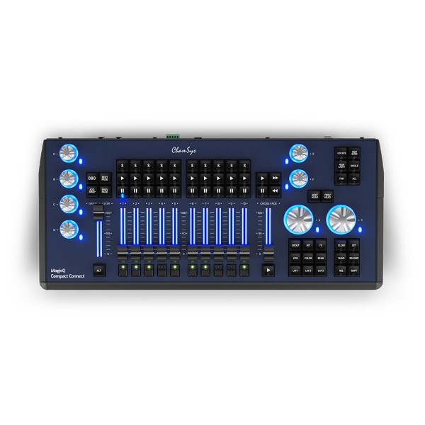 MagicQ Compact Connect, console luci 2 uscite DMX 512, 64 universi ArtNet e sACN, connessione USB