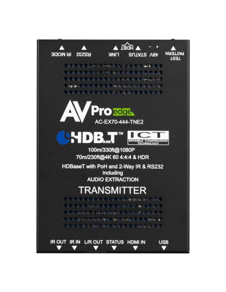 Trasmettitore HDBaseT (CAT6).  ICT 18G, 70m 4K (100m HD) Slim TX con I-Pass