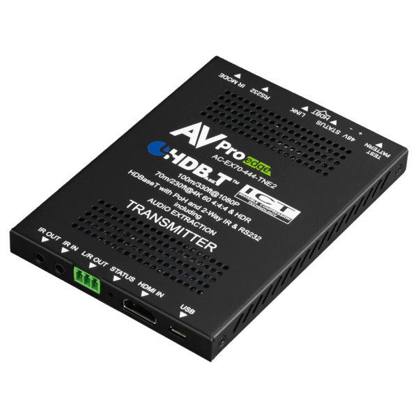 Trasmettitore HDBaseT (CAT6).  ICT 18G, 70m 4K (100m HD) Slim TX con I-Pass