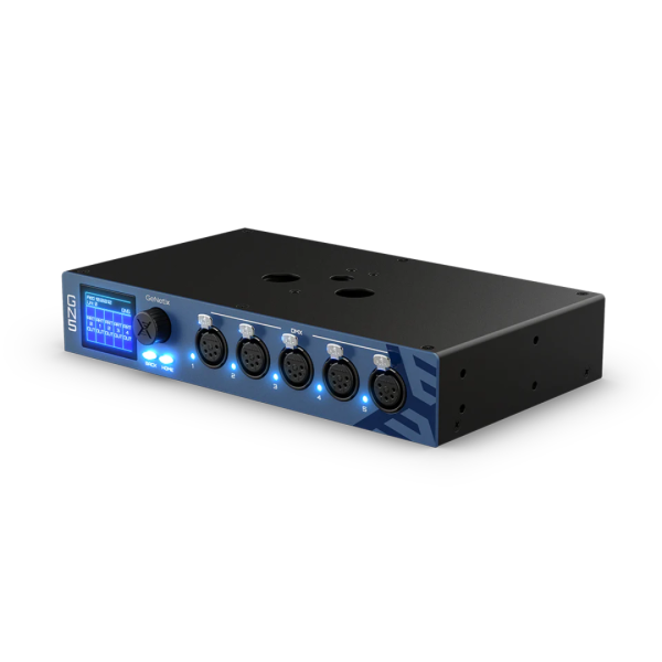 GeNetix GN5 nodo ethernet DMX 5 porte, USB-C, alimentato PoE, sblocca MagicQ PC, Midi & Timecode
