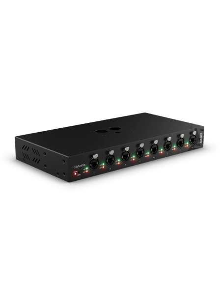 GeNetix GS8 Unmanaged Network Switch 8 porte Gigabit, Poe o Main, 1U rack