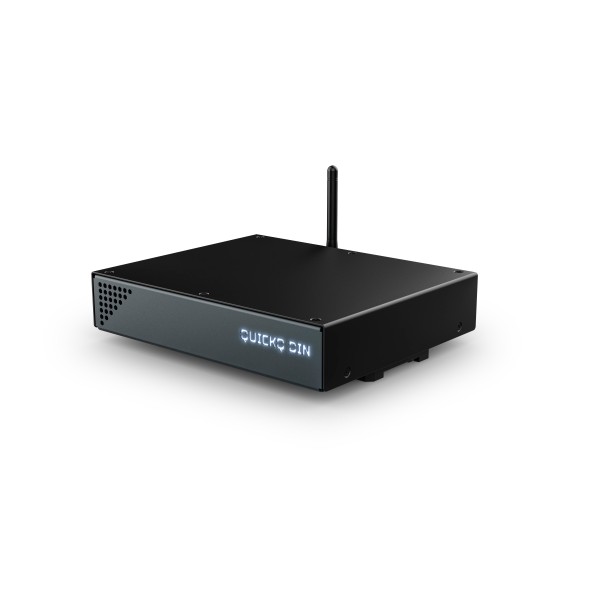 QuickQ DIN console luci quattro universi, 2 uscite DMX/RDM