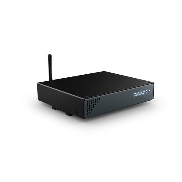 QuickQ DIN console luci quattro universi, 2 uscite DMX/RDM