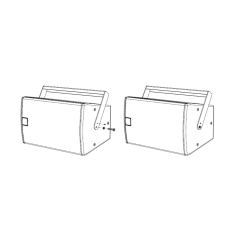 Staffa ad U per il montaggio in orizzontale del diffusore CUBOID12, regolazione orizzontale