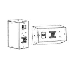 Staffa per il montaggio a parete del diffusore CUBOID8, regolazione orizzontale e verticale, Weather