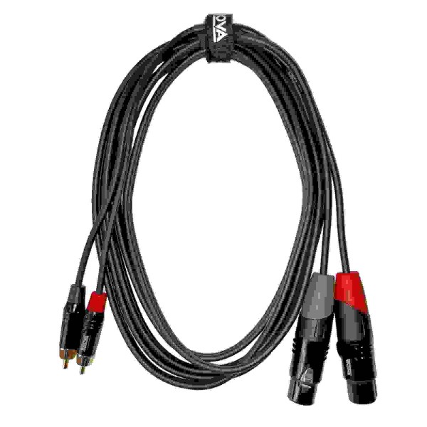 Cavo segnale audio 2 x RCA maschio - 2 x XLR femmina 3 poli
