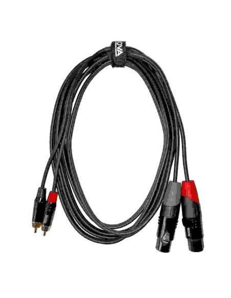 Cavo segnale audio 2 x RCA maschio - 2 x XLR femmina 3 poli