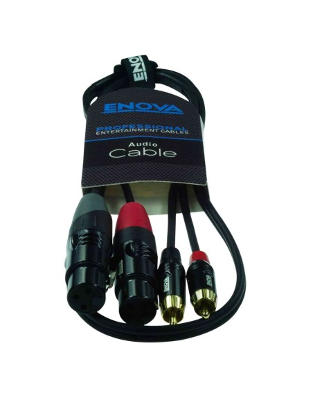 Cavo segnale audio 2 x RCA maschio - 2 x XLR femmina 3 poli