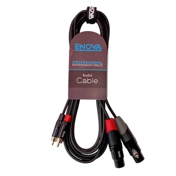 Cavo segnale audio 2 x RCA maschio - 2 x XLR femmina 3 poli