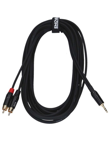 Cavo segnale audio 1 x MINI JACK maschio 3.5 mm - 2 x RCA maschio 2 poli