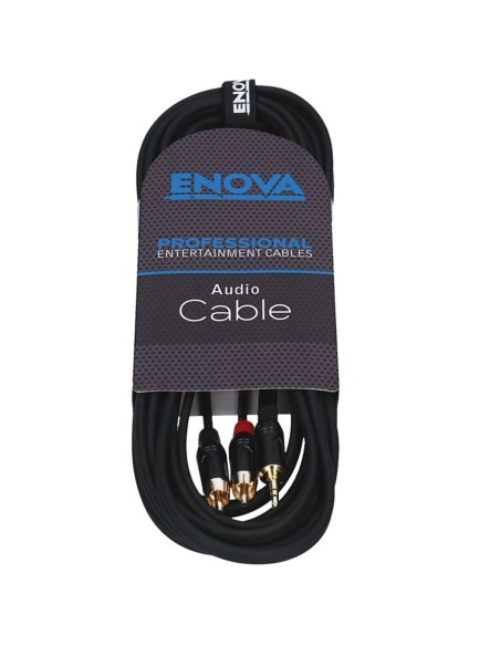 Cavo segnale audio 1 x MINI JACK maschio 3.5 mm - 2 x RCA maschio 2 poli