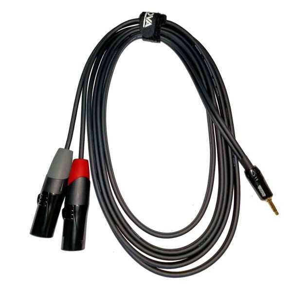 Cavo segnale audio 1 x MINI JACK maschio 3.5 mm - 2 x XLR maschio 3 poli