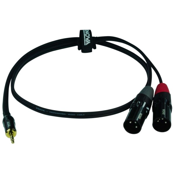 Cavo segnale audio 1 x MINI JACK maschio 3.5 mm - 2 x XLR maschio 3 poli