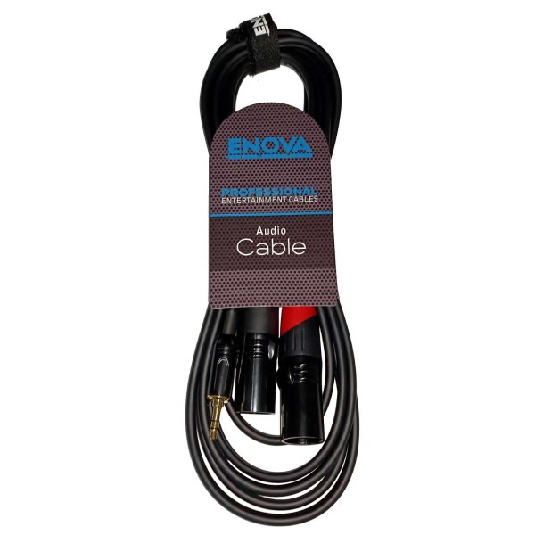 Cavo segnale audio 1 x MINI JACK maschio 3.5 mm - 2 x XLR maschio 3 poli