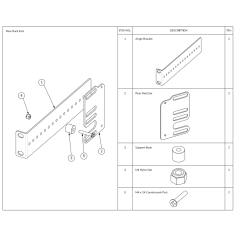 Kit di alette posteriori per il supporto dei controller/matrici ZONE4 e/o ZONE8 montati a rack