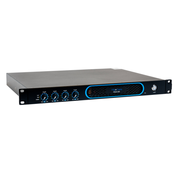 Amplificatore di potenza 4 canali in Classe D, 4x250 Watt a 8 Ohm, 2x500 Watt in modalità bridge