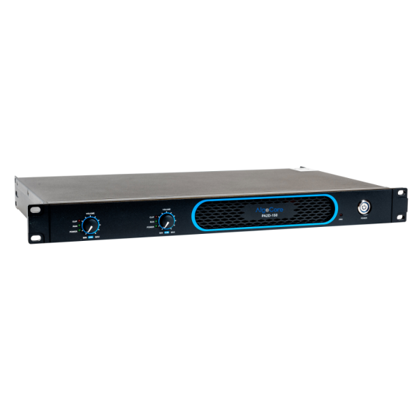 Amplificatore di potenza 2 canali in Classe D, 2x150 Watt a 8 Ohm, 1x300 Watt in modalità bridge