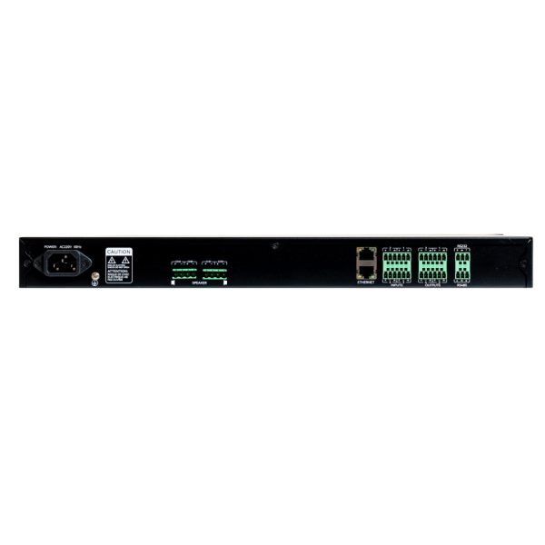 Amplificatore di potenza 2 canali in Classe D, 2x250 Watt a 8 Ohm, 1x500 Watt in modalità bridge