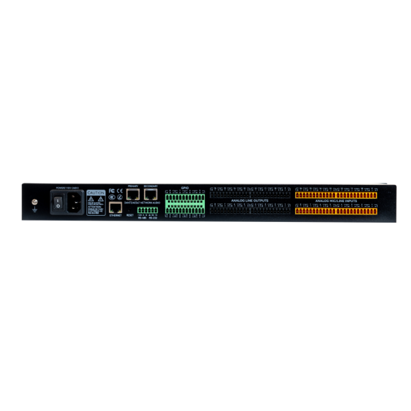 Matrice audio DSP ad architettura aperta con software drag & drop, 16 in mic/line e 16 out line