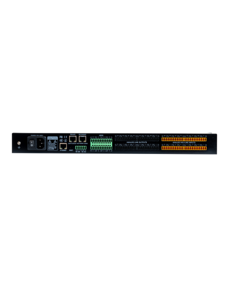 Matrice audio DSP ad architettura aperta con software drag & drop, 16 in mic/line e 16 out line