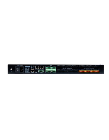 Matrice audio DSP ad architettura aperta con software drag & drop, 8 in mic/line e 8 out line