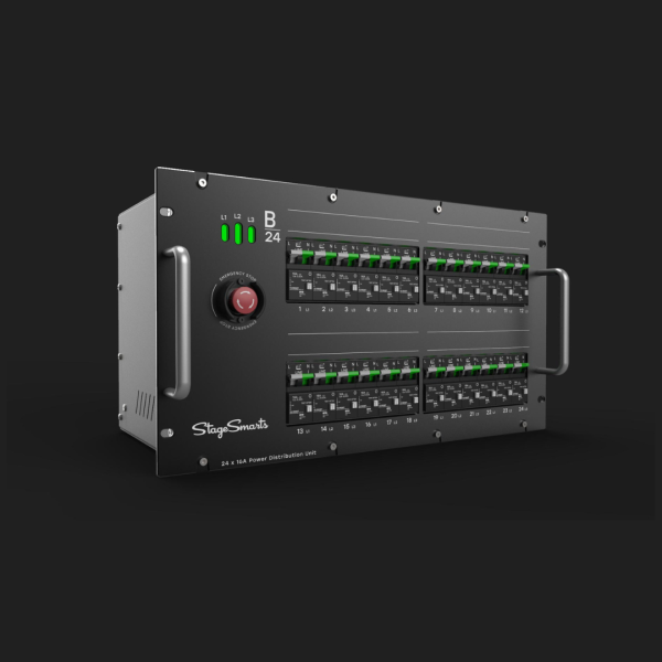 B-24 Power Distribution - quadro di alimentazione (24 x 16A) con 4 uscite 19-pin Socapex - EX DEMO
