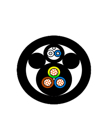 Cavo ibrido DMX/AES e alimentazione (1 x AES/DMX + 3 x 1,5 mm2 FROR)