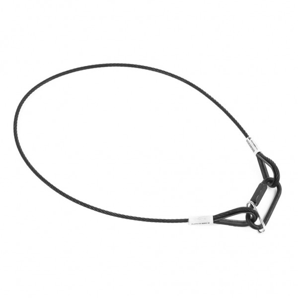 Cavo di sicurezza in acciaio diametro 3 mm, lunghezza 60 cm, WLL: 100 kg, colore nero